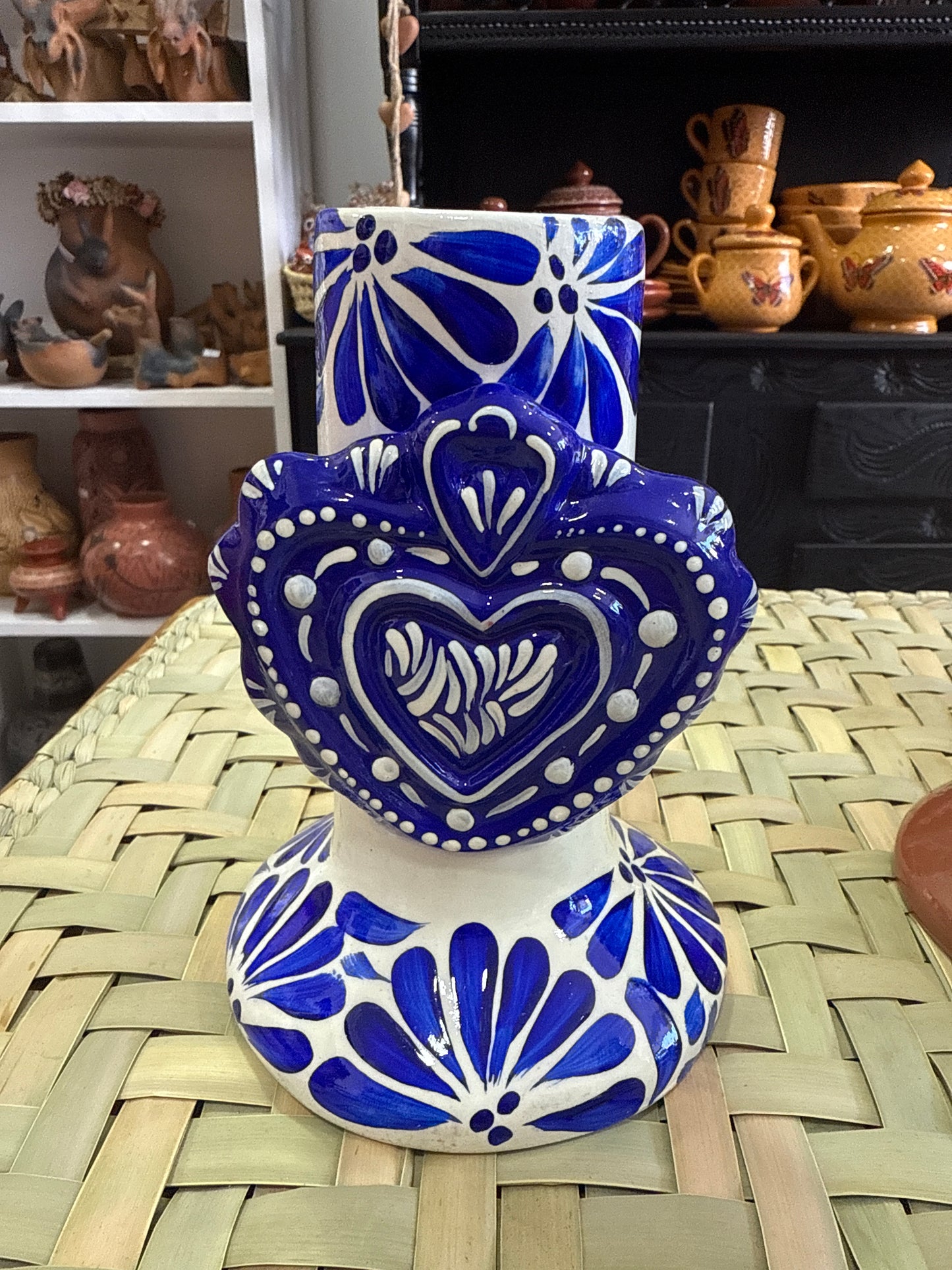 Portavela estilo Talavera Tonalá
