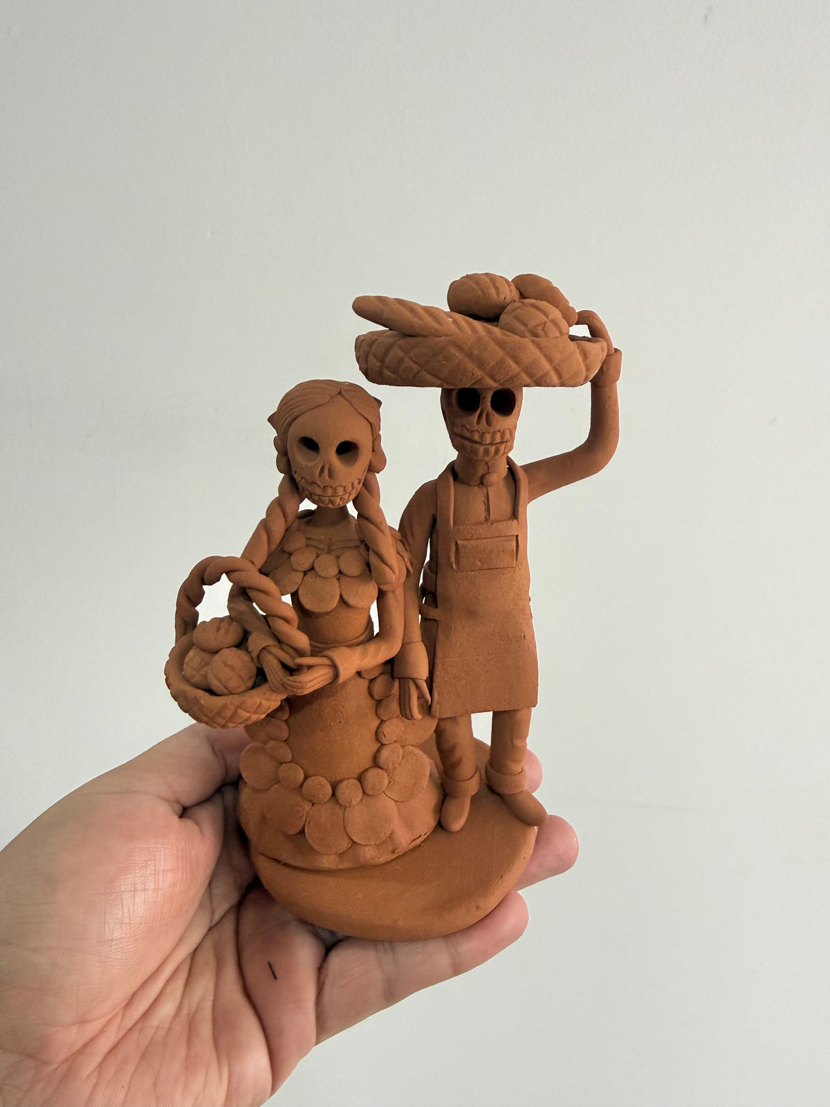 Pareja de catrines panaderos colección noche de ánimas amor eterno