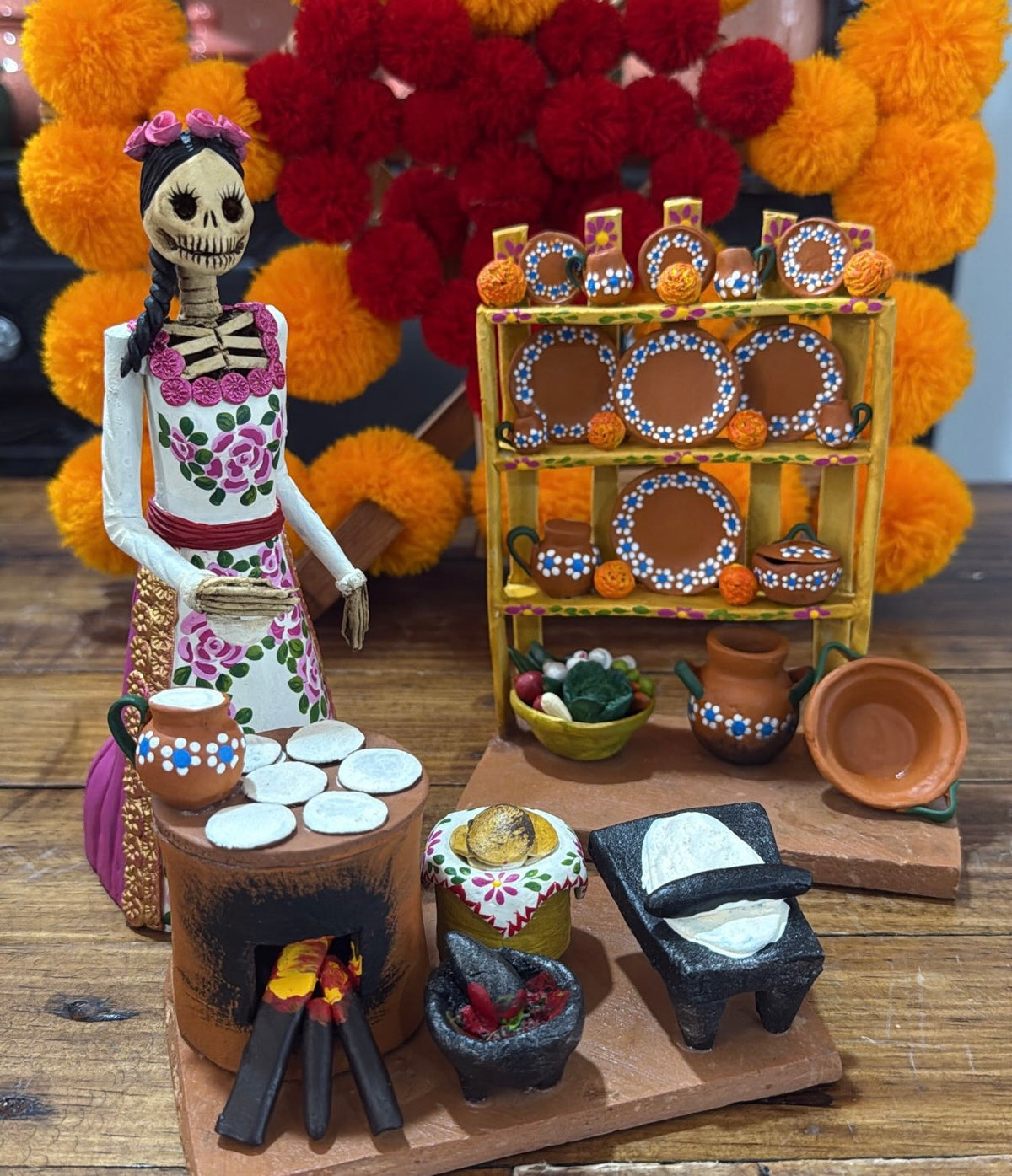 Catrina con cocina colección noche de ánimas