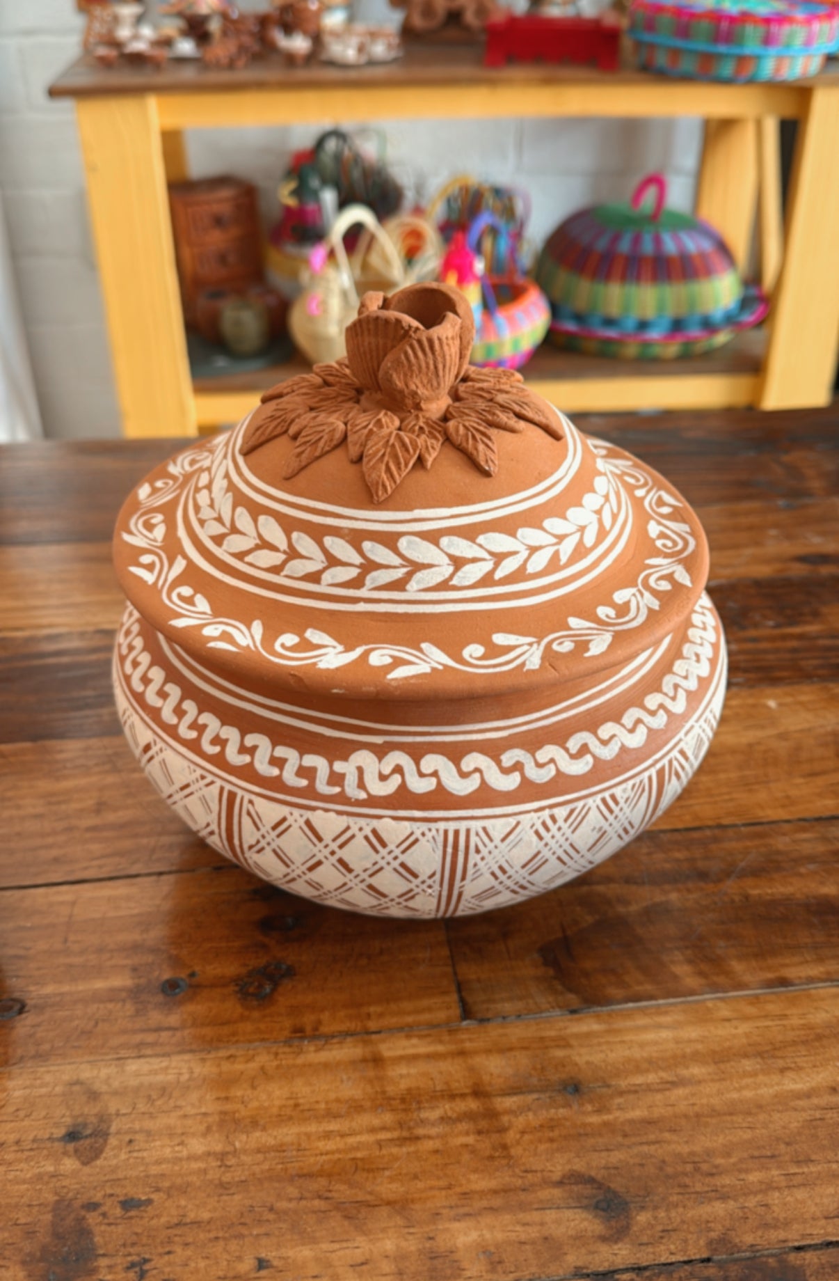 Tortillero barro de Patambán flor