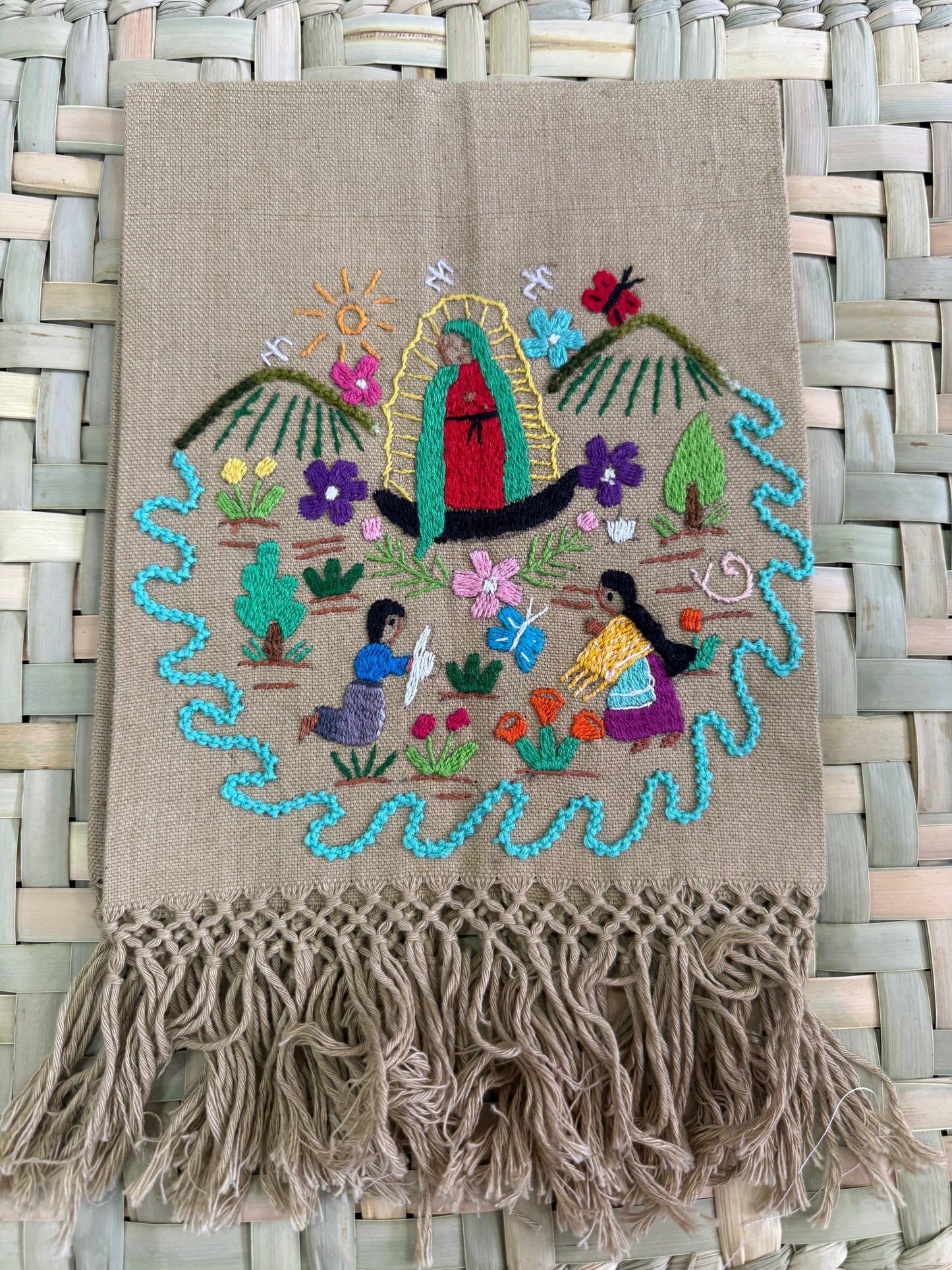 Servilleta Virgen beige modelo 3 Tzintzunzan