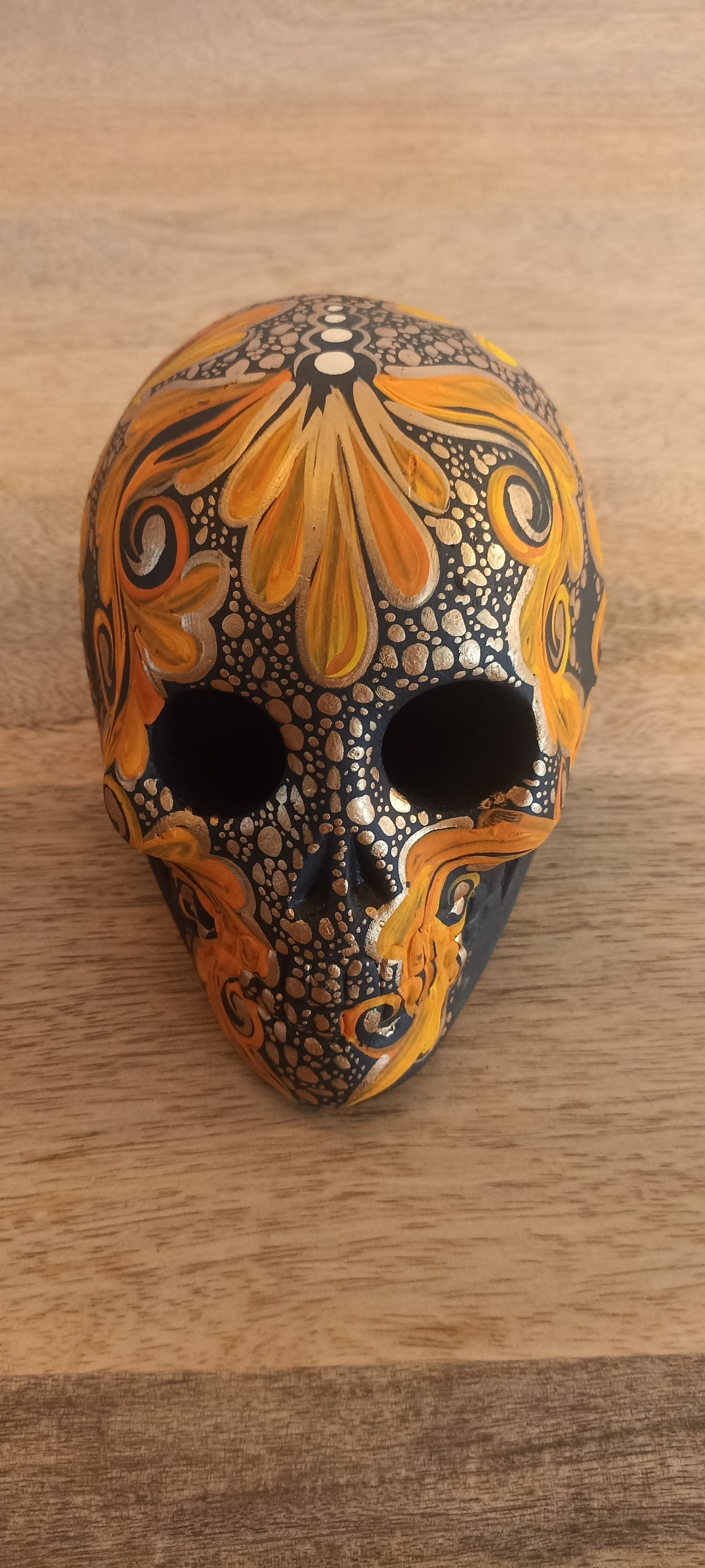 Cráneo de calavera de flor colección día de muertos