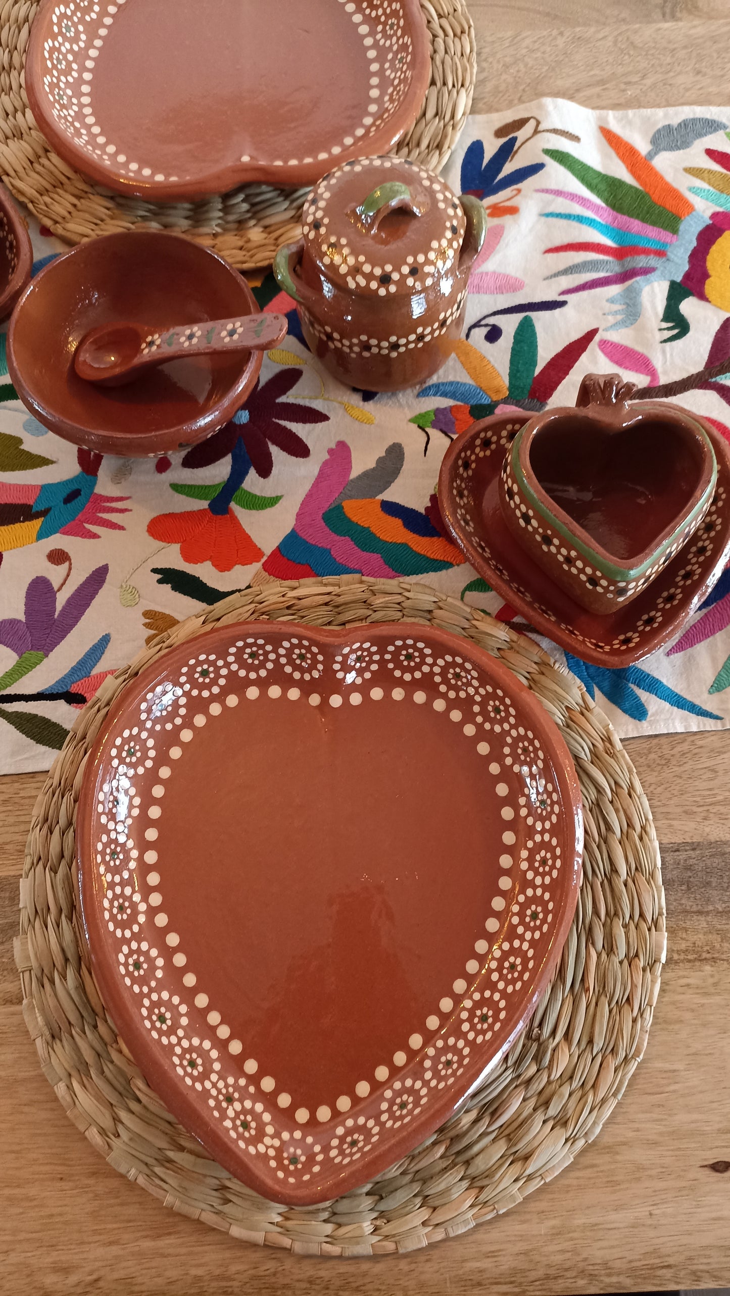 Vajilla 6 personas de corazón natural