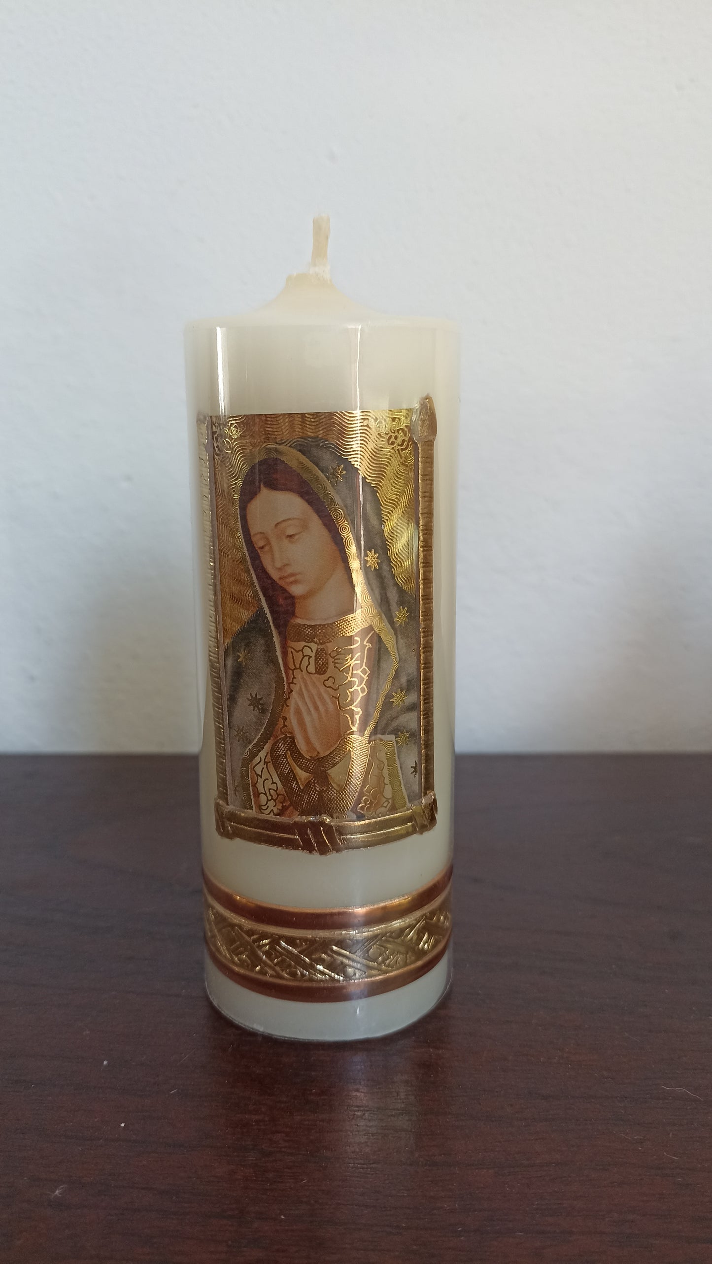 Cirio de Virgen de Guadalupe religioso