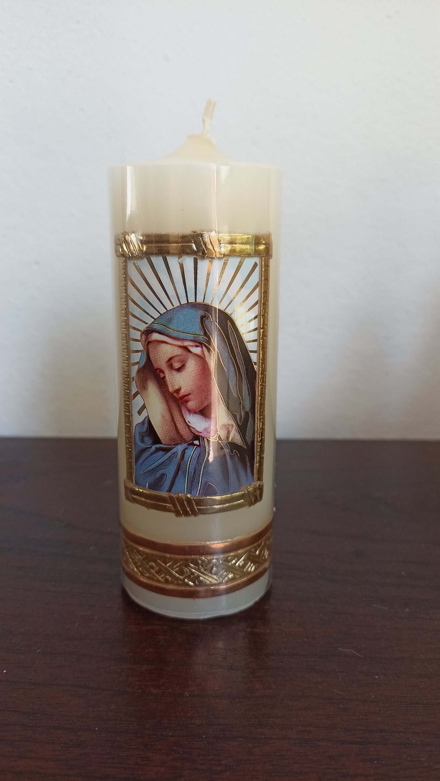 Cirio de Virgen de los dolores arte religioso