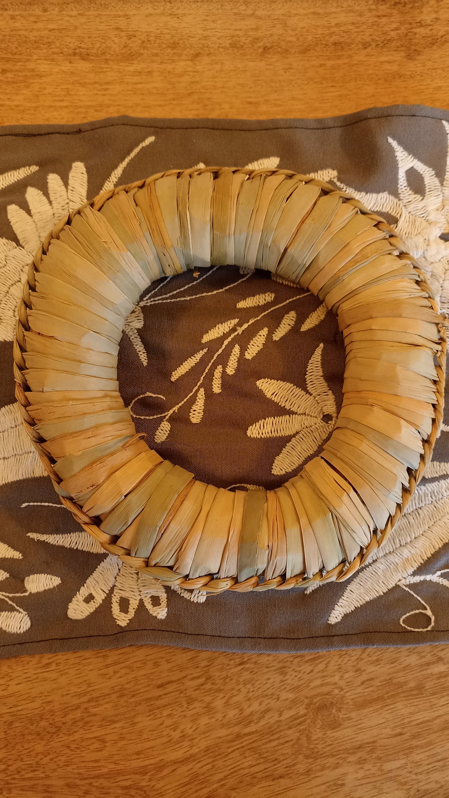 Par de rodete de chuspata de 22 cms de diámetro