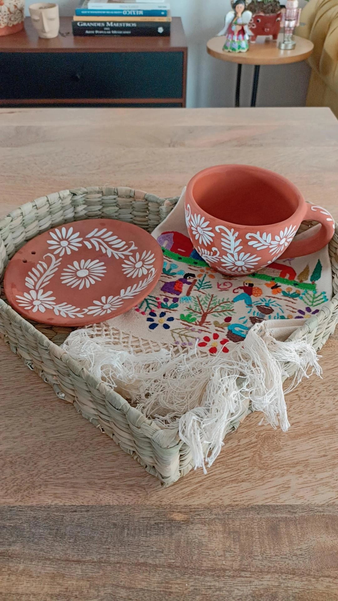 Bandeja de corazón de chuspata