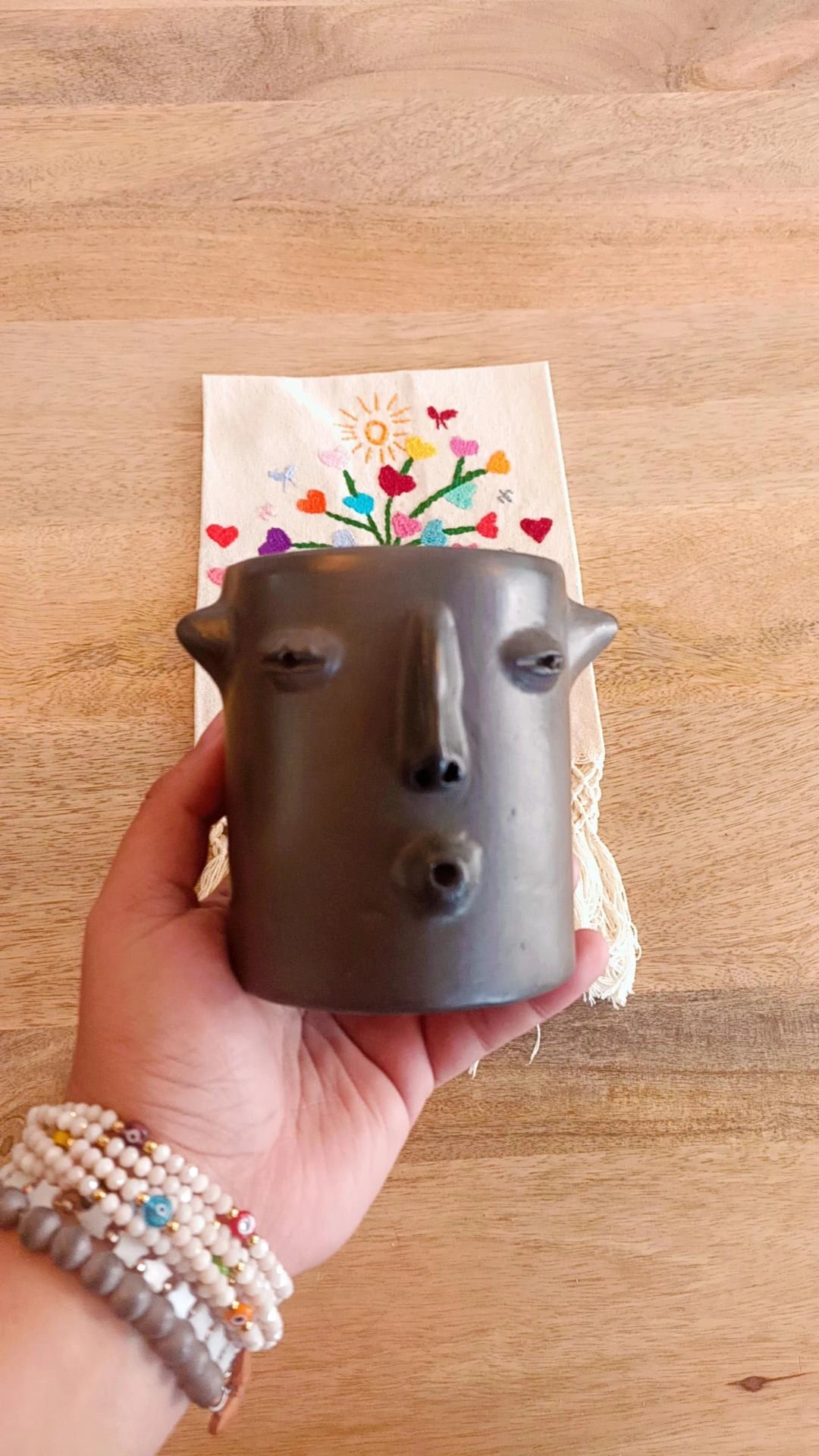 Vaso de diablito de barro negro