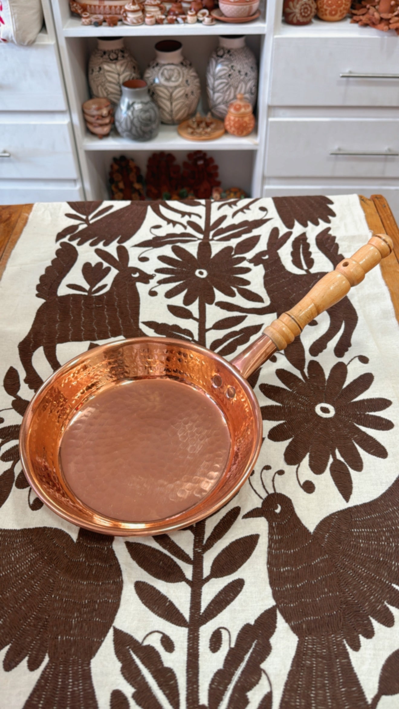 Sartén de cobre de cobre de 21 cms de diámetro