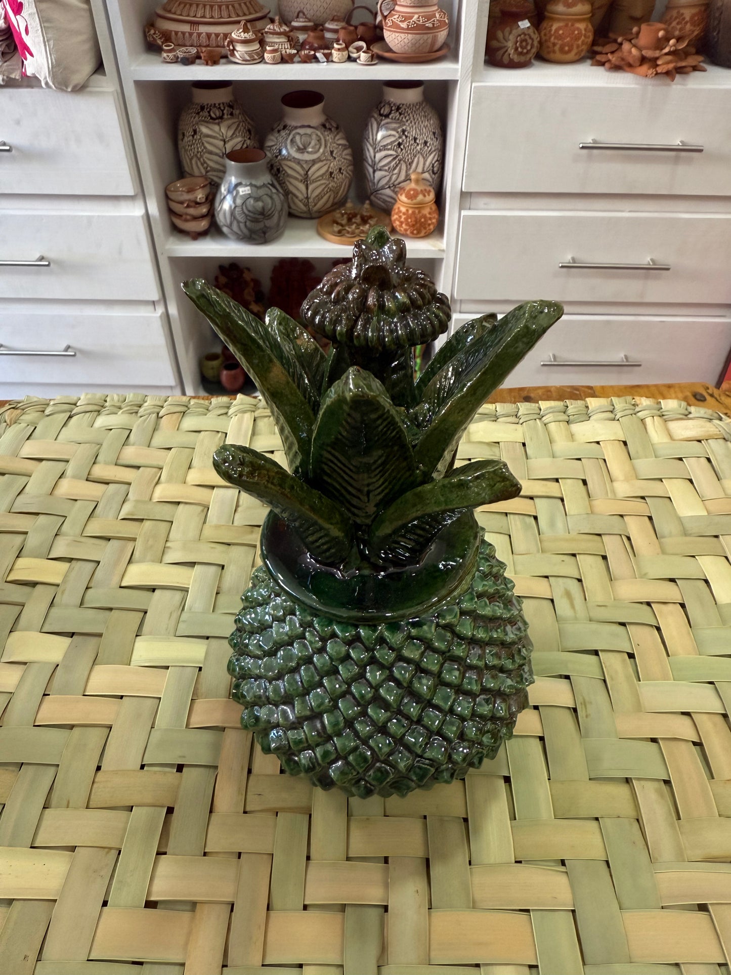 Piña vidriada mediana verde San José de Gracia