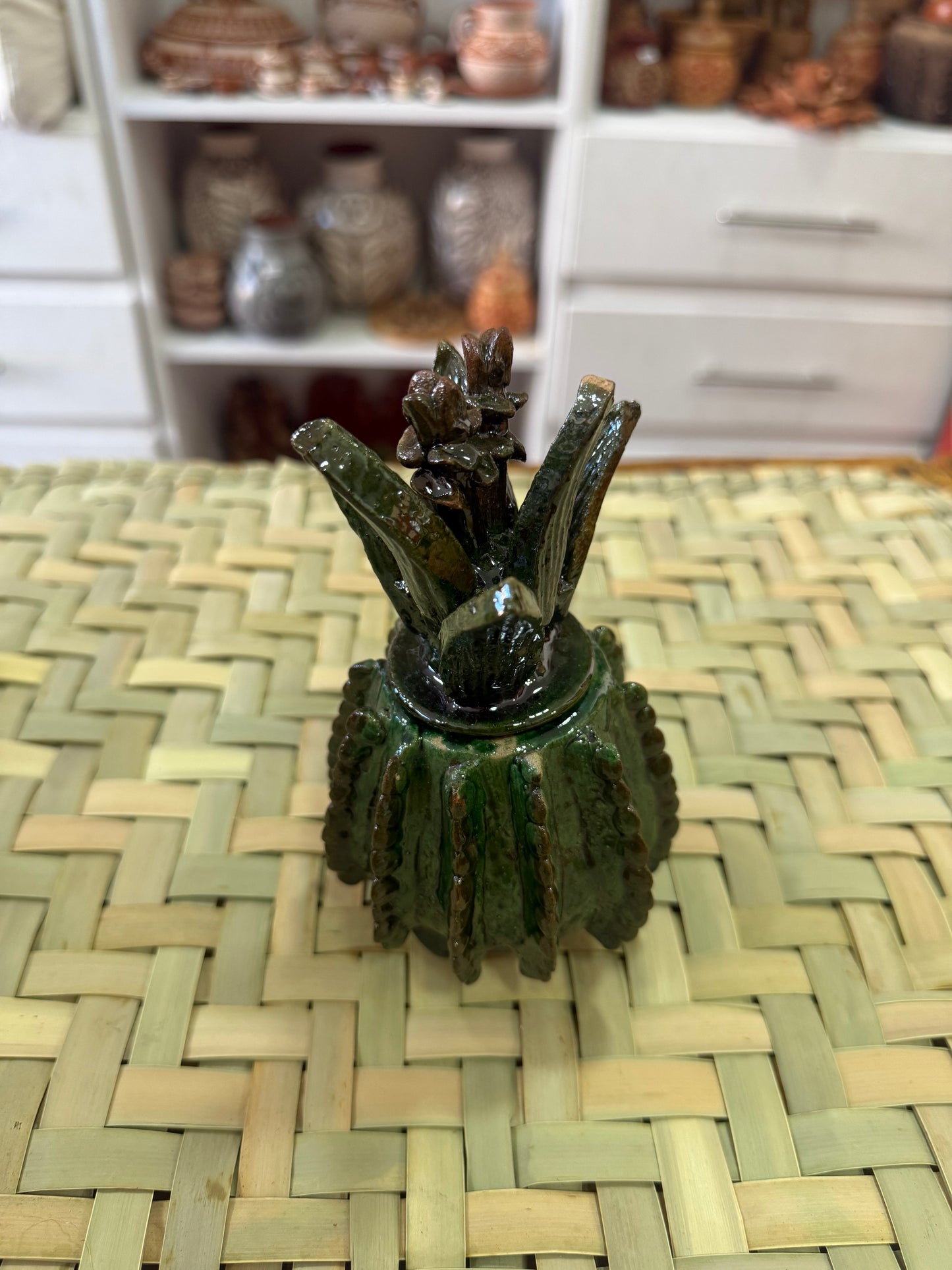 Piña vidriada chica verde San José de Gracia