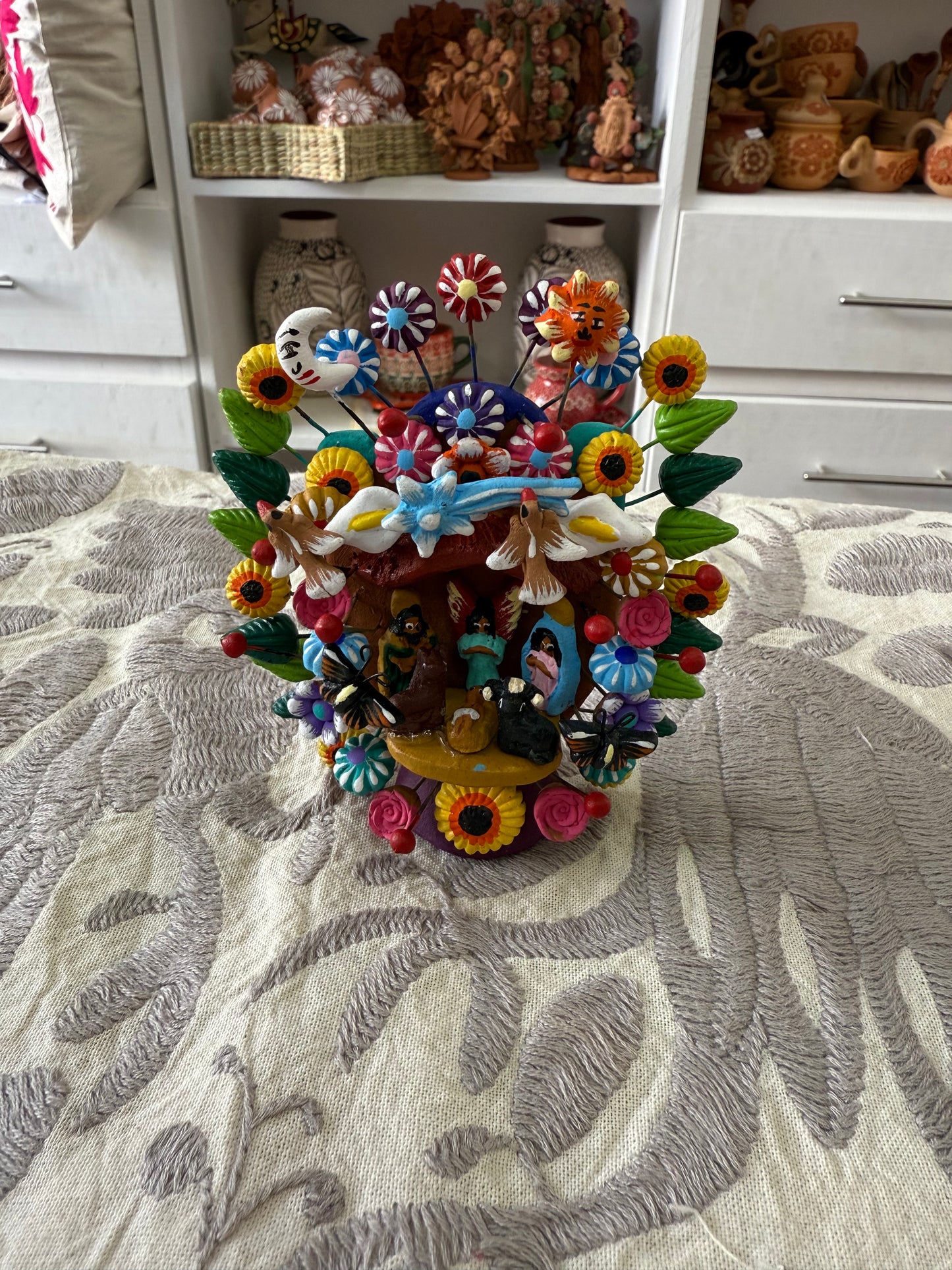 Mini Nacimiento árbol de colores navidad