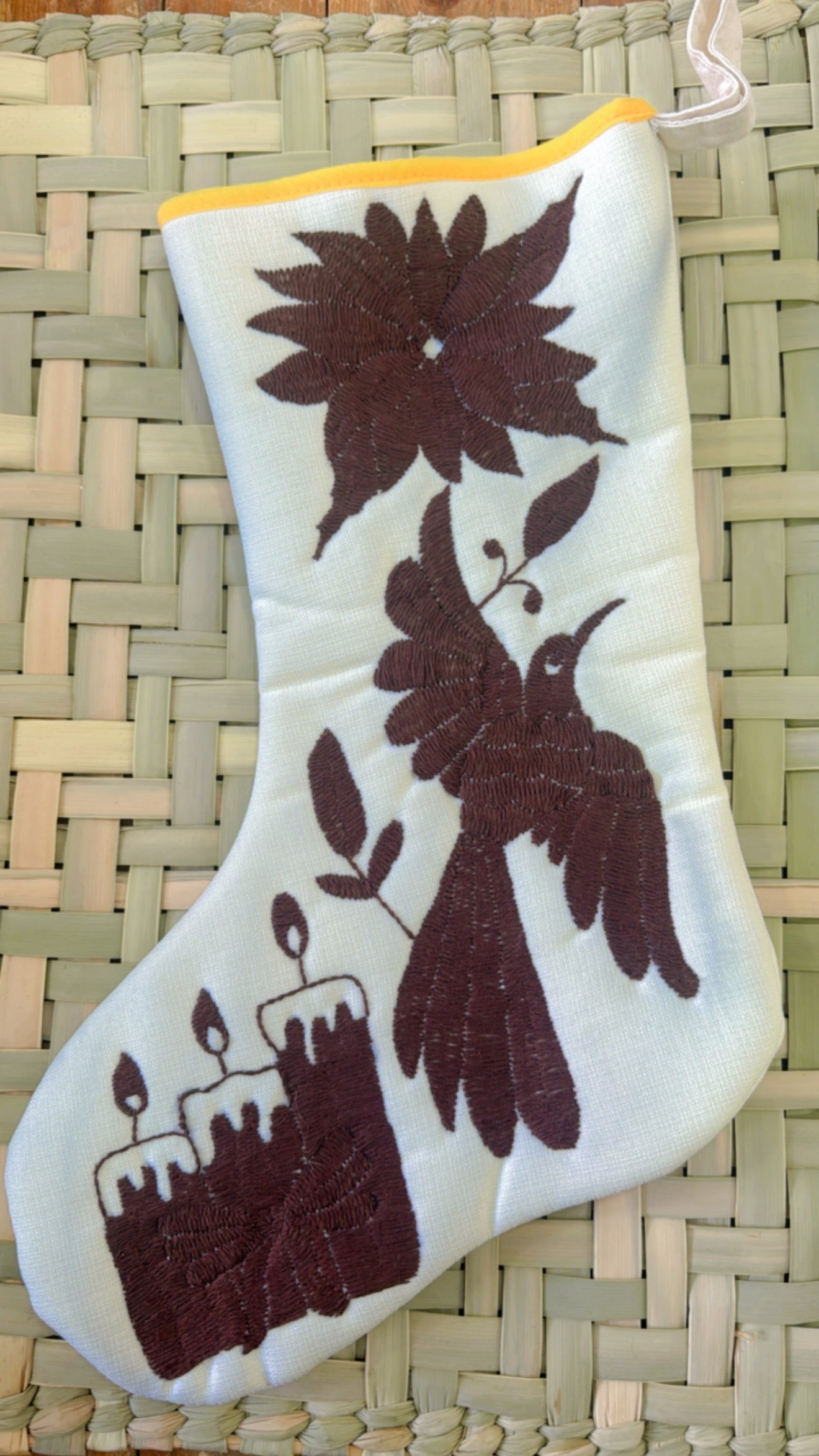 Botita otomí café navidad