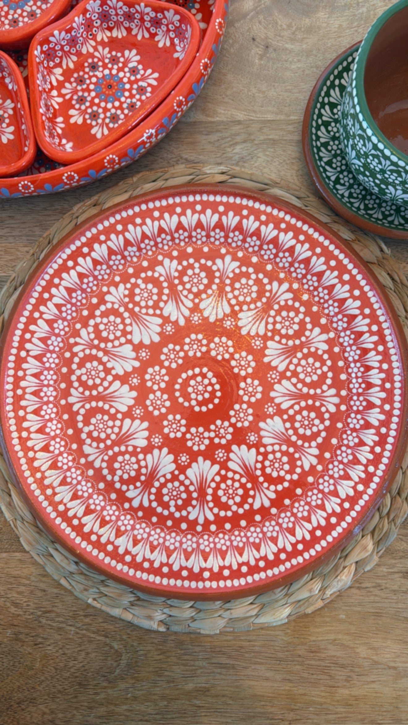 Plato de 26 cms rojo Capula Valentín