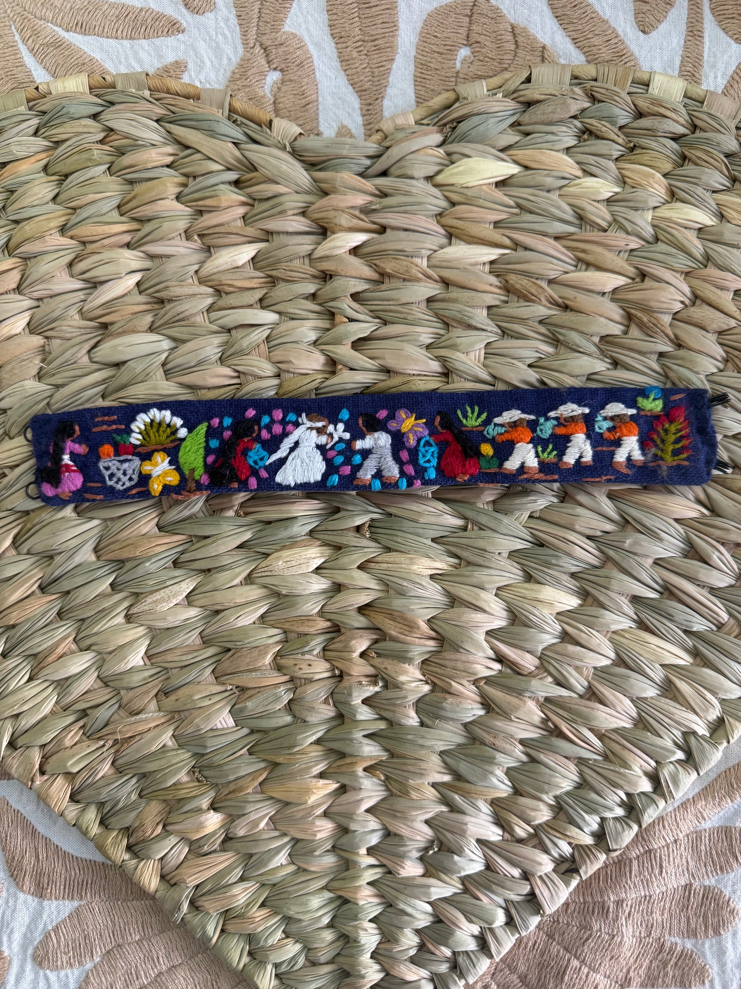 Pulsera de tela boda Tzintzuntzan joyería