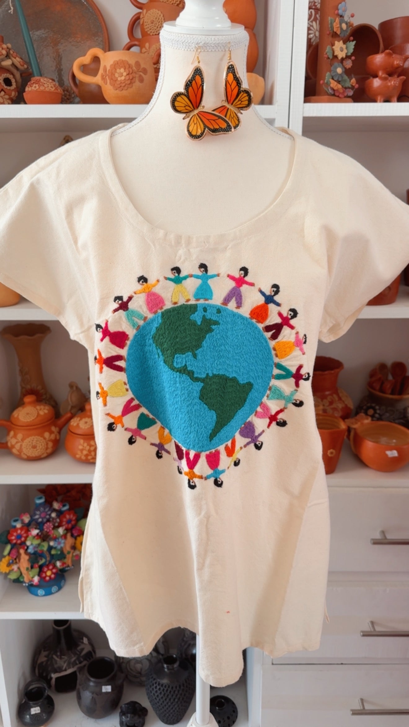 Blusa unión en el mundo Tzintzuntzan mujer