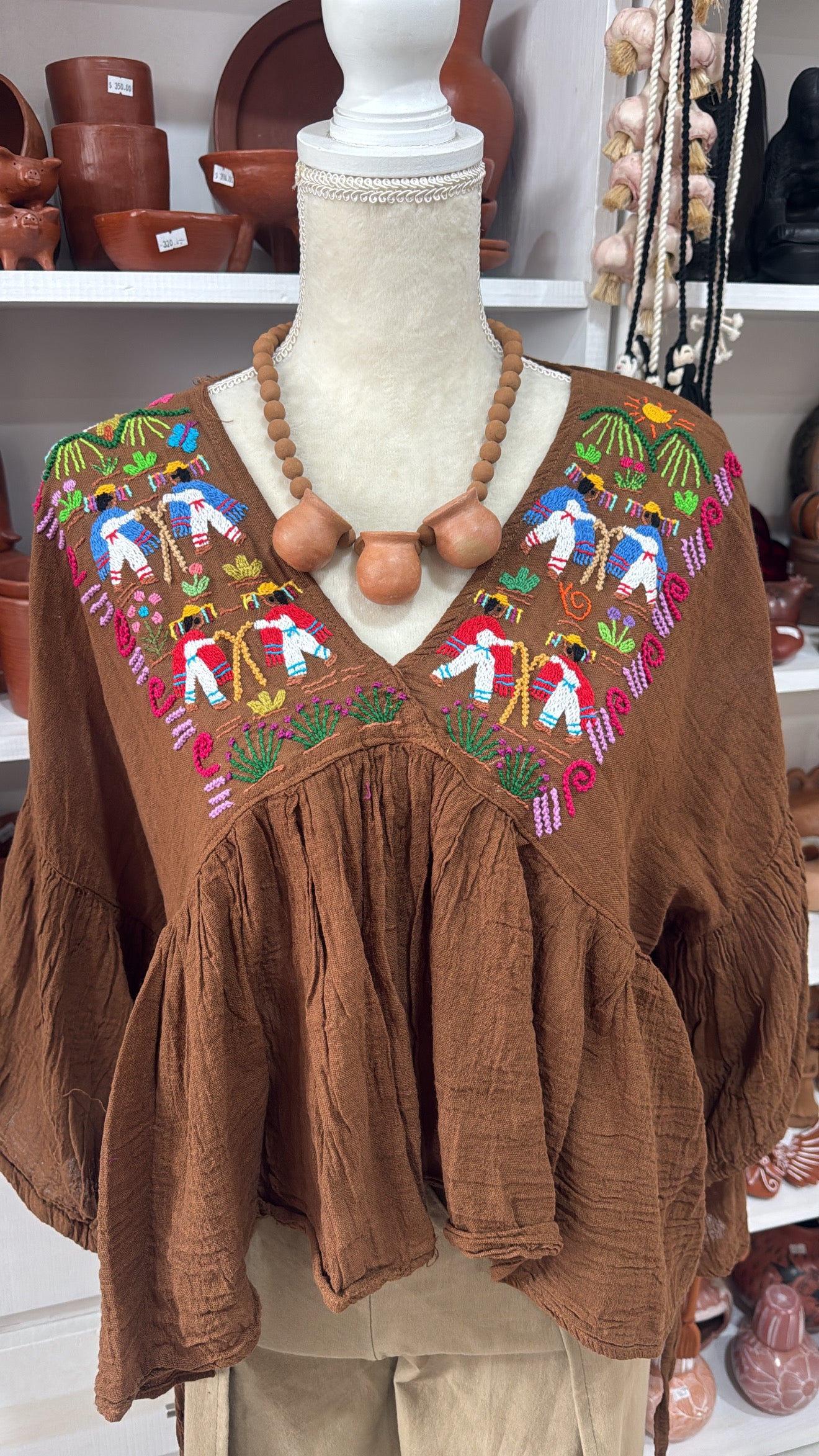 Blusa Unitalla de historias cafecito Tzintzuntzan mujer