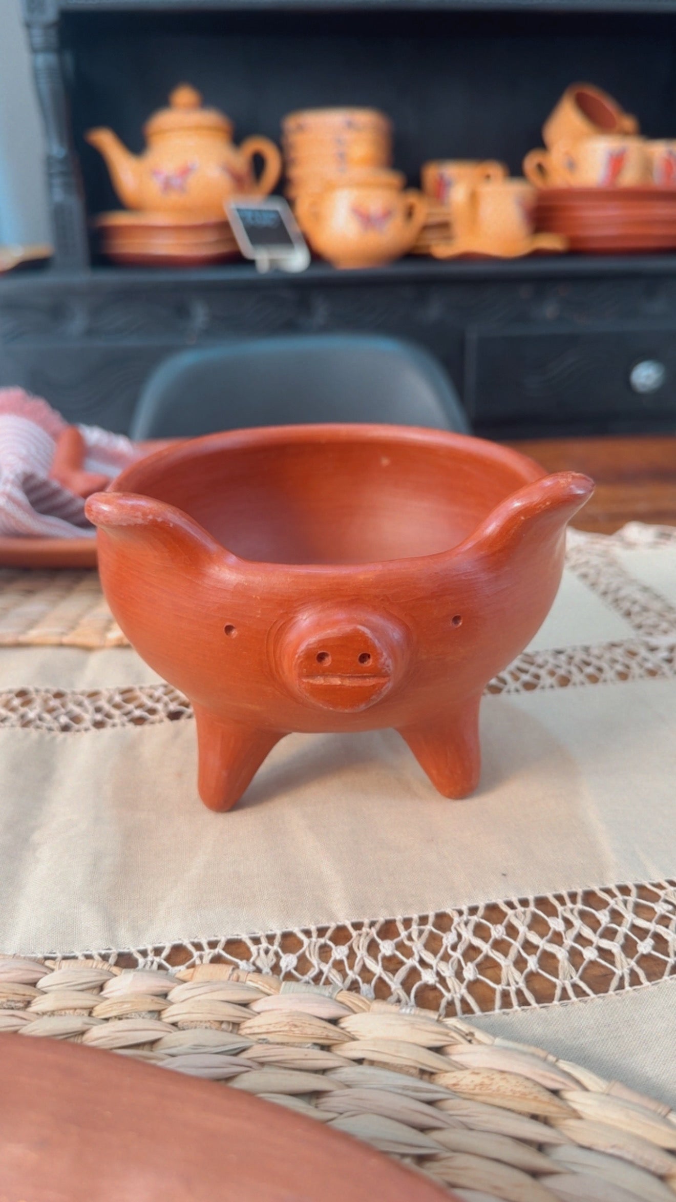 Cerdito extra grande barro rojo 2