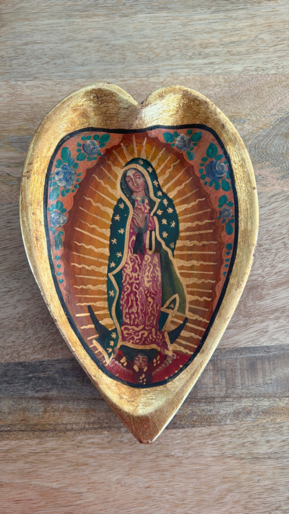 Batea de madera Virgen de la Guadalupe modelo 1