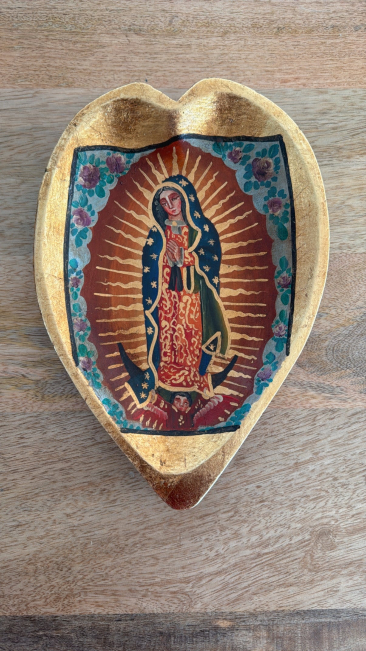 Batea de madera Virgen de la Guadalupe modelo 2