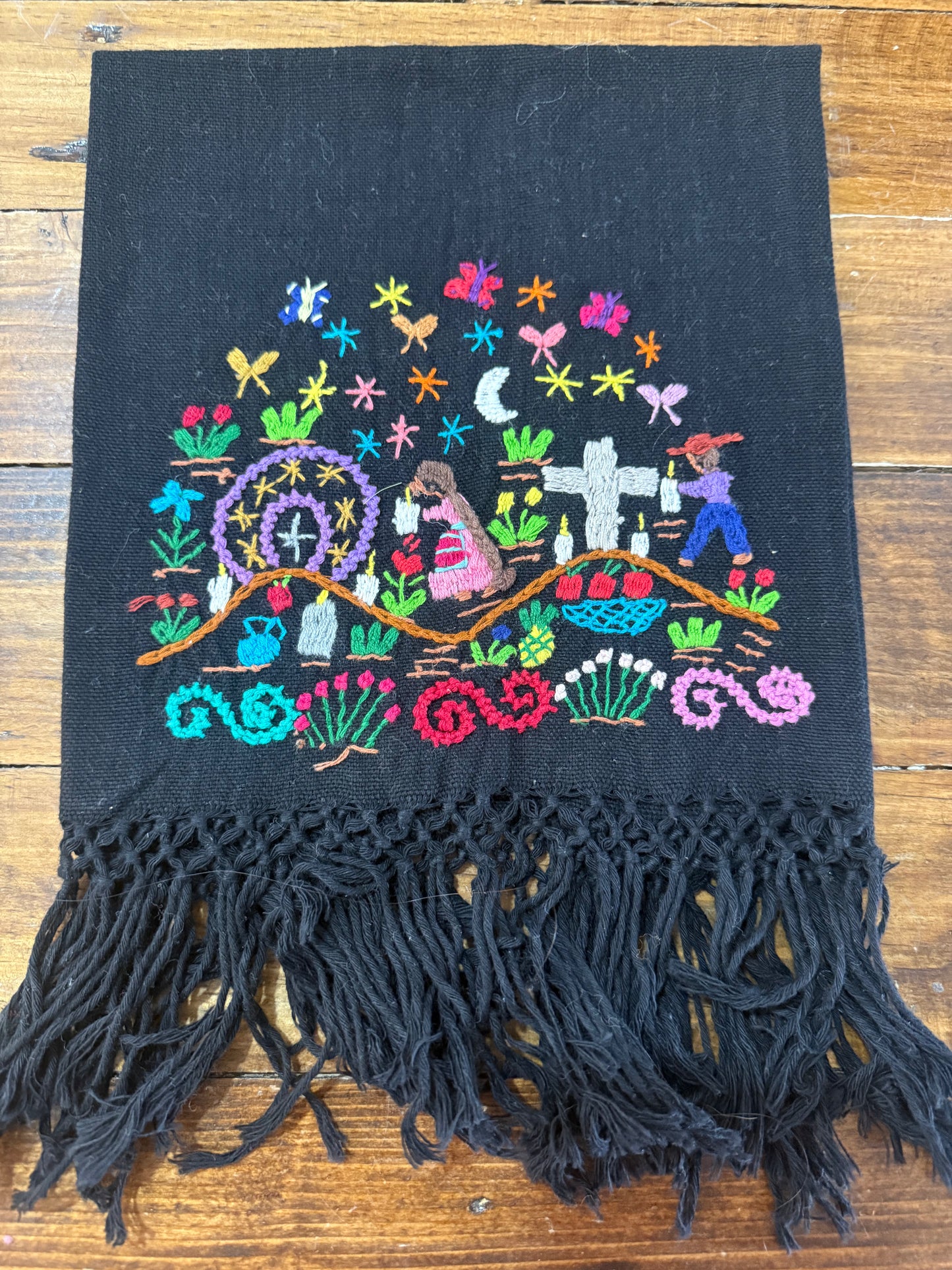 Servilleta noche de ánimas negro Tzintzuntzan