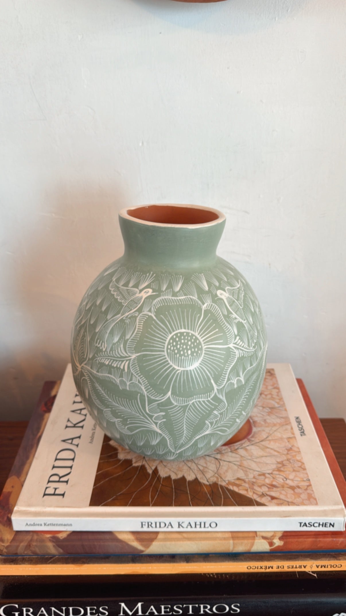 Jarrón Huancito verde 20 cms