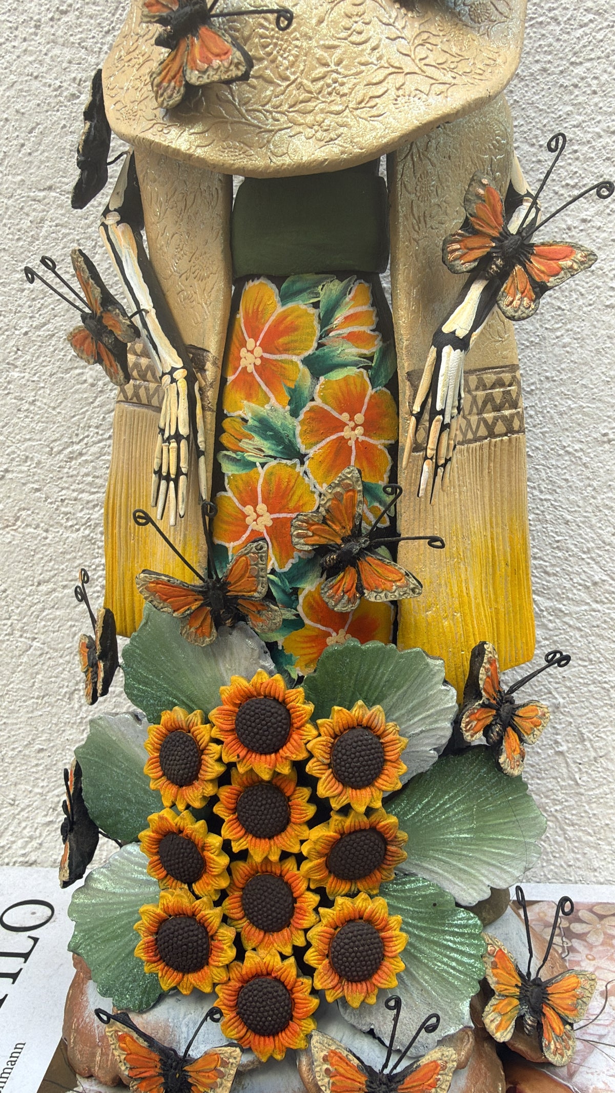 Catrina girasoles y rebozo colección noche de ánimas
