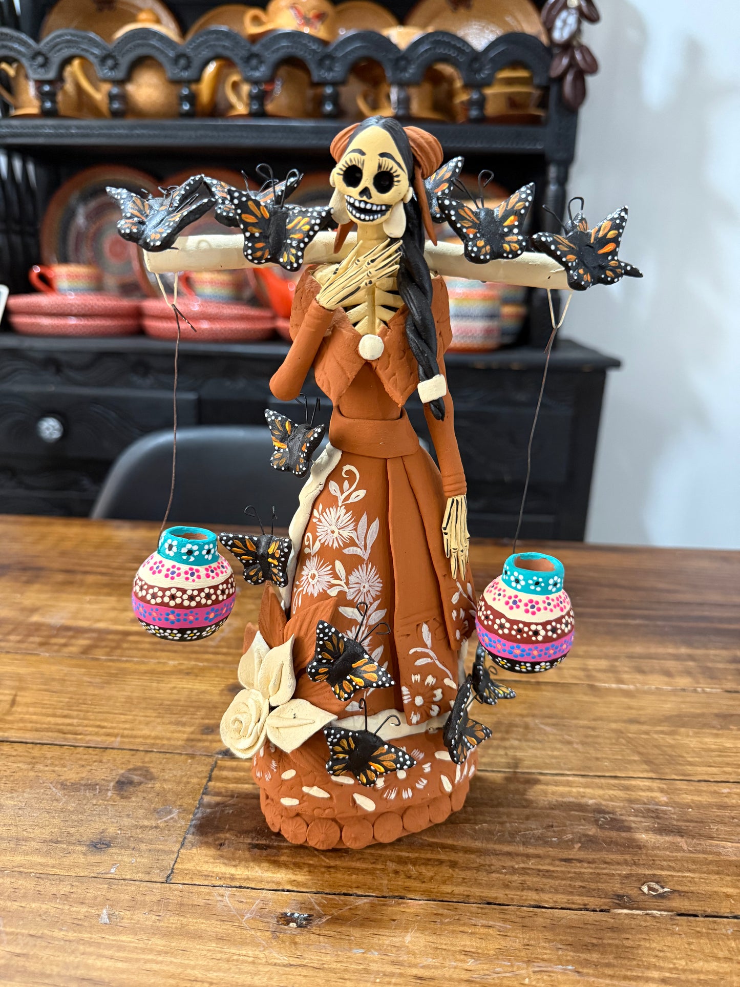 Catrina jarrón de agua noche de ánimas