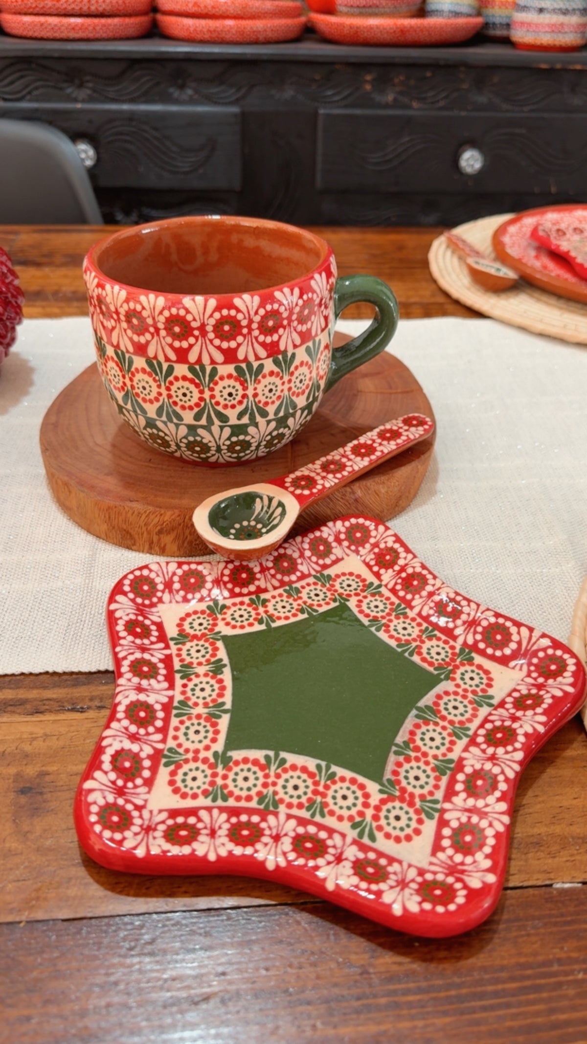 Set estrella, taza y cuchara Navidad Capula colors