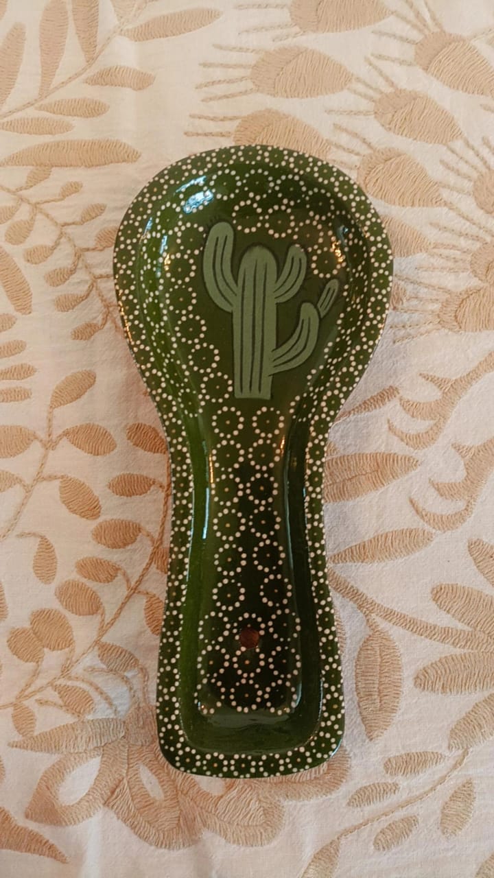 Portacuchara cactus verde colección suculentas