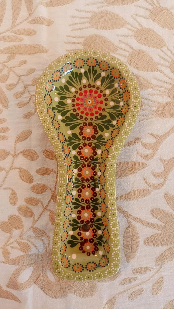 Portacuchara verde colecicón suculentas