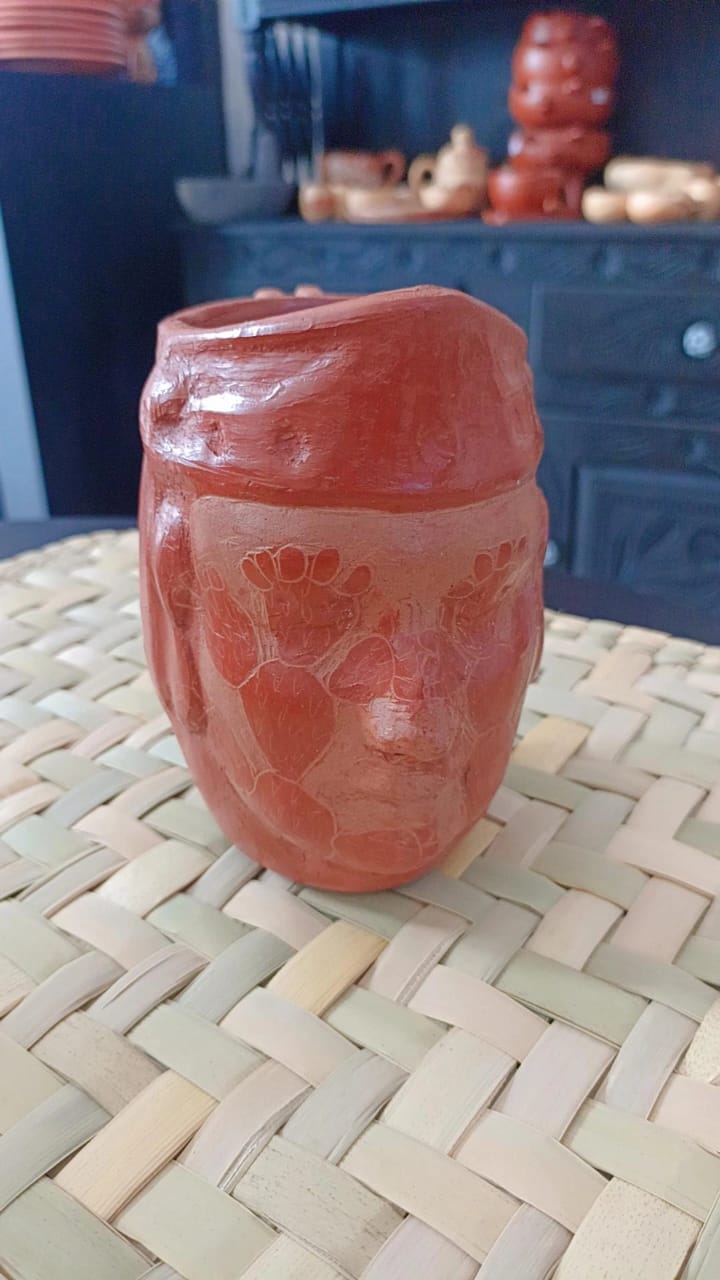 Taza de rostro purépecha nopales Santa Fe de la Laguna