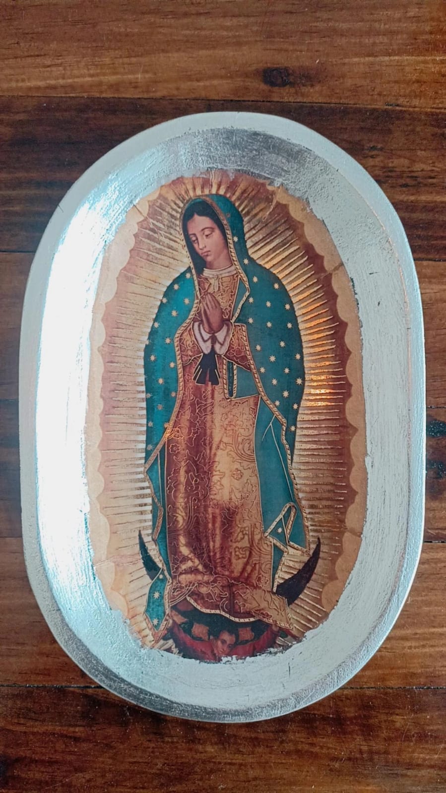 Batea de madera Virgen de Guadalupe