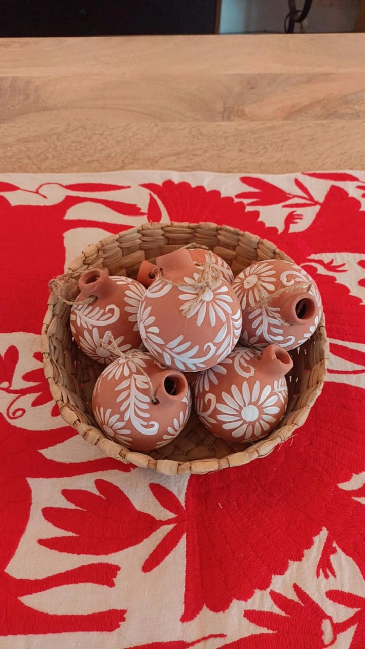 Set de 6 esferas redondas navidad