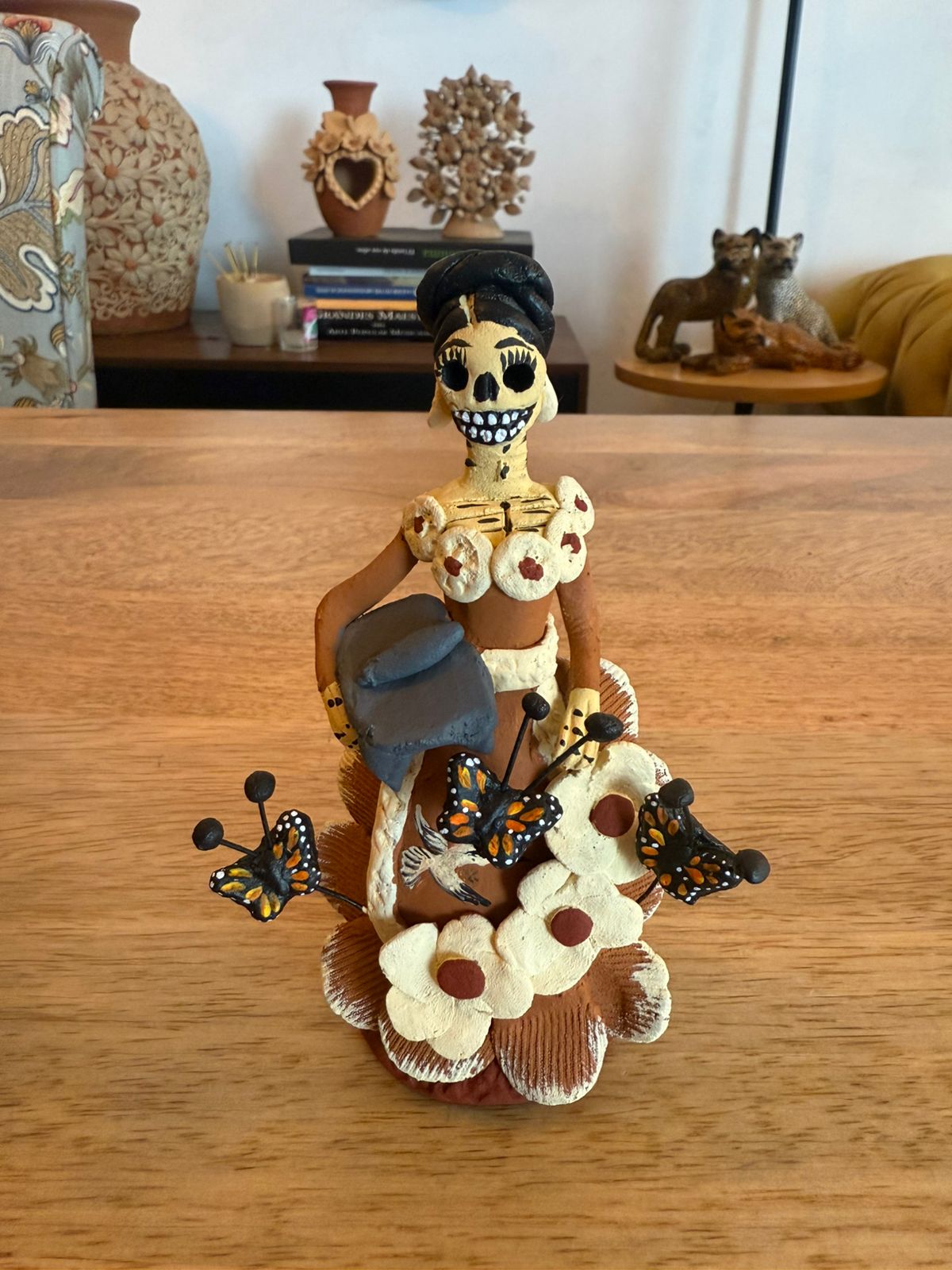 Catrina miniatura metate noche de muertos
