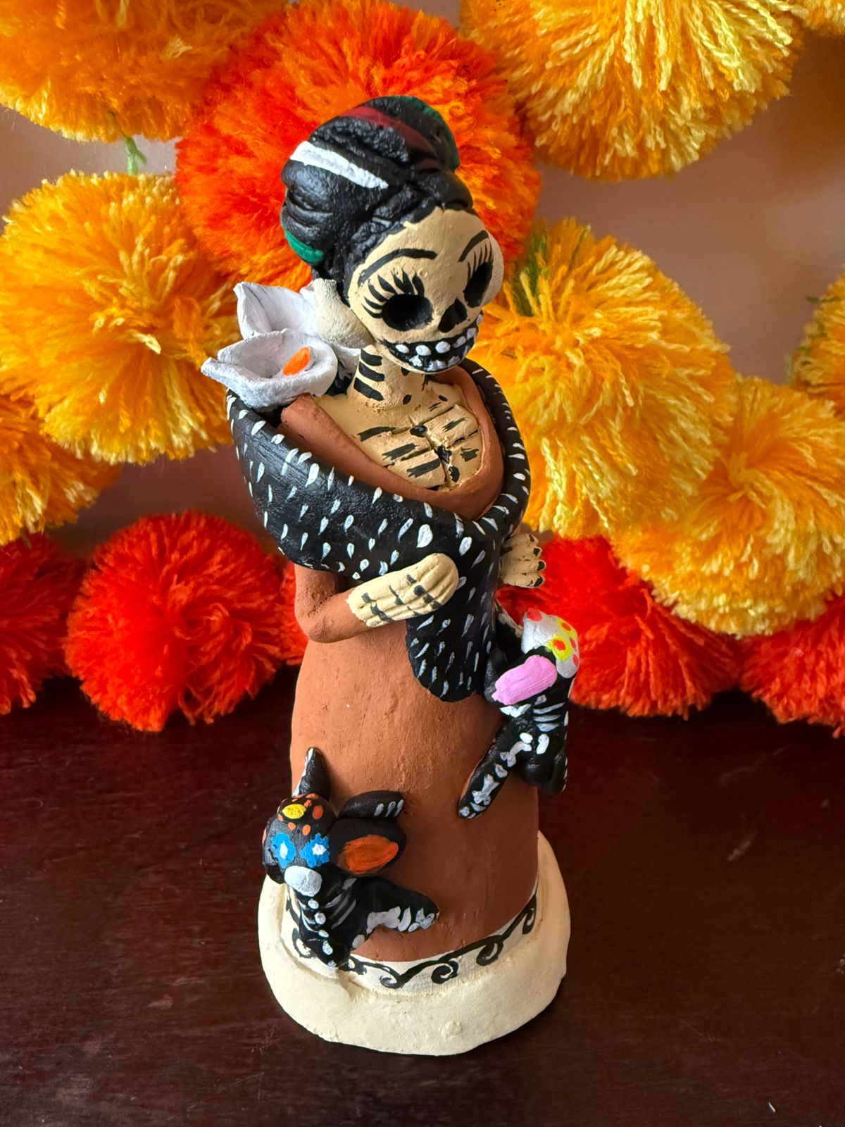 Mini Catrina alcatraces y perritos noche