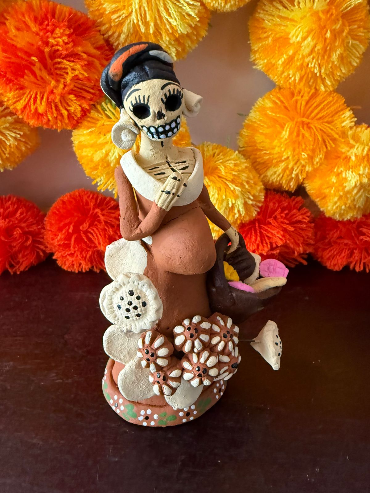 Mini Catrina embarazada pan noche