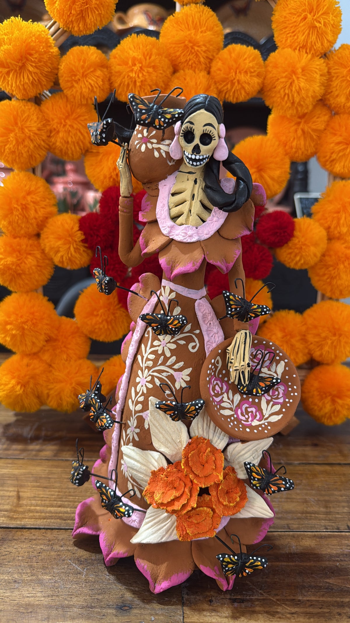 Catrina de platos noche de ánimas