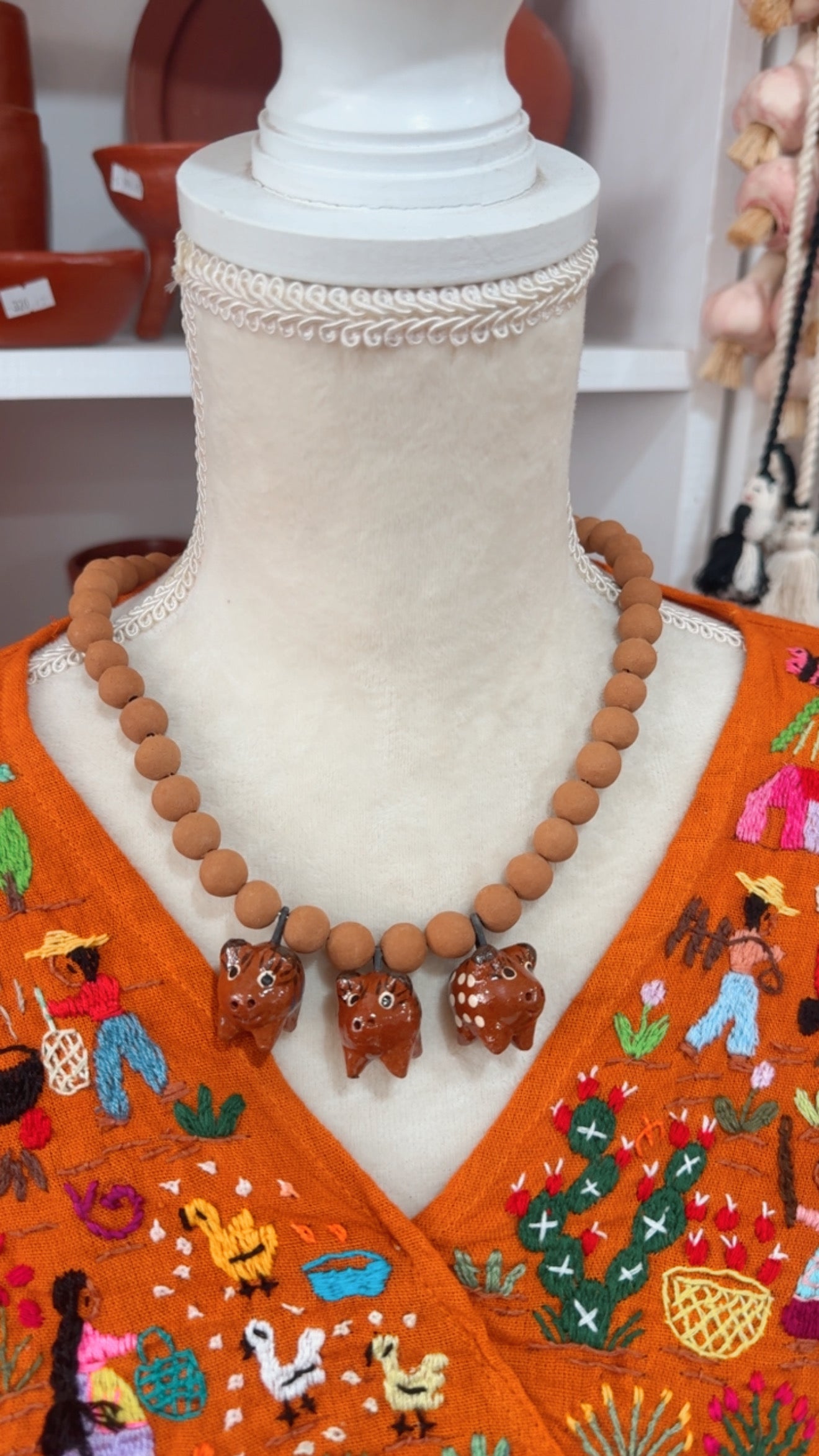 Collar tres cochinitos joyería mujer