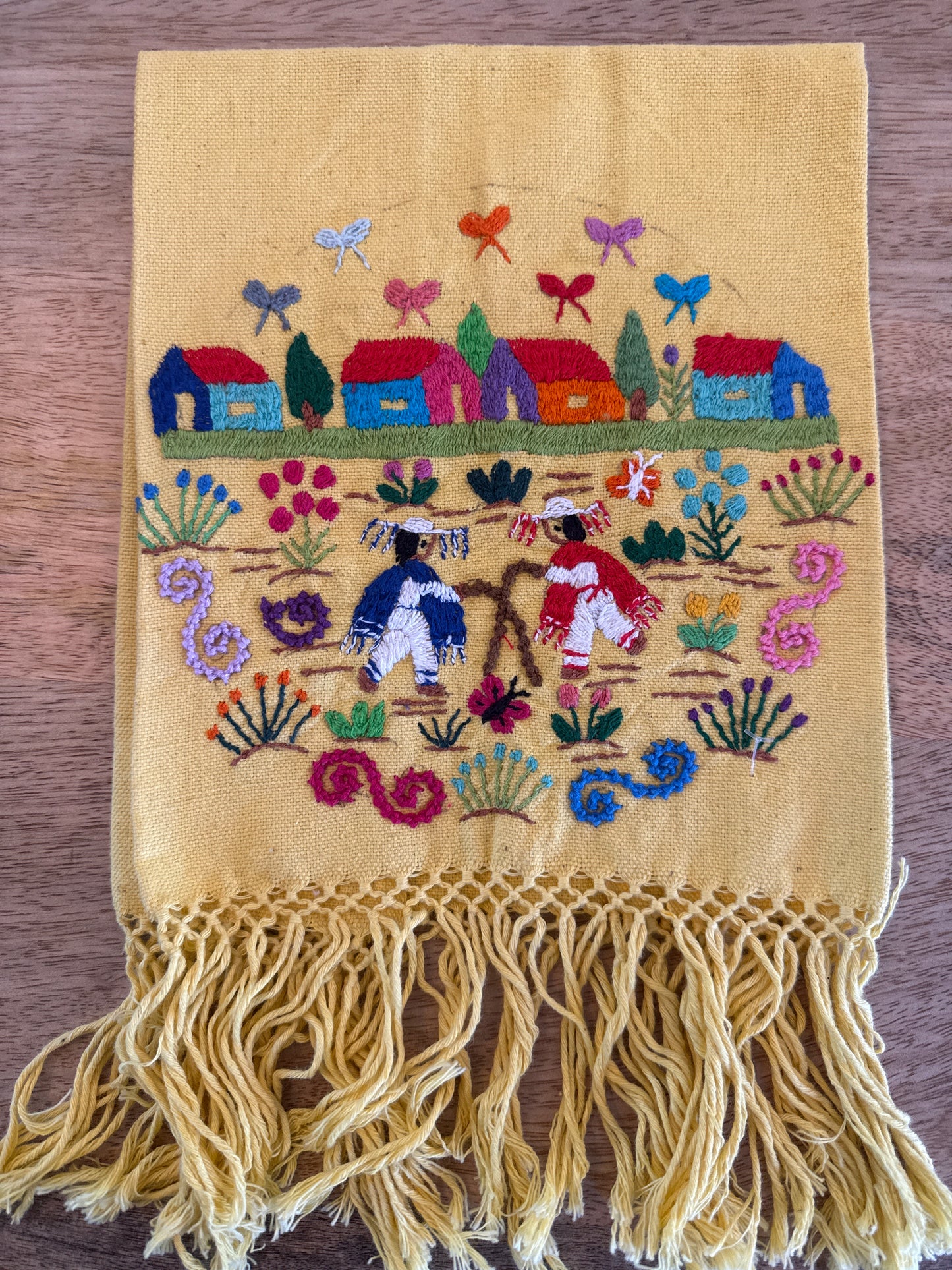 Servilleta baile de los viejitos amarillo Tzintzuntzan