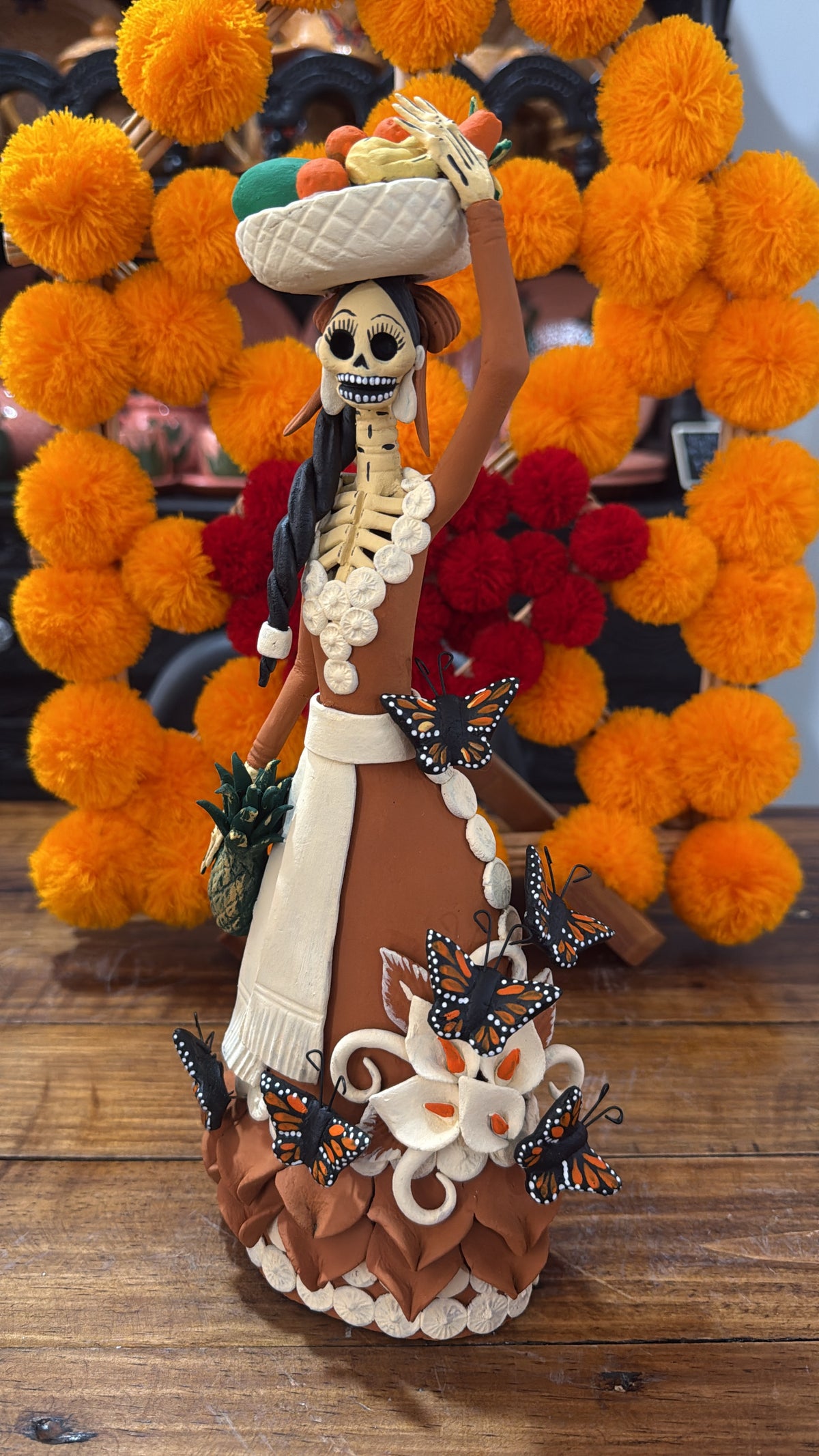 Catrina de frutas noche de ánimas