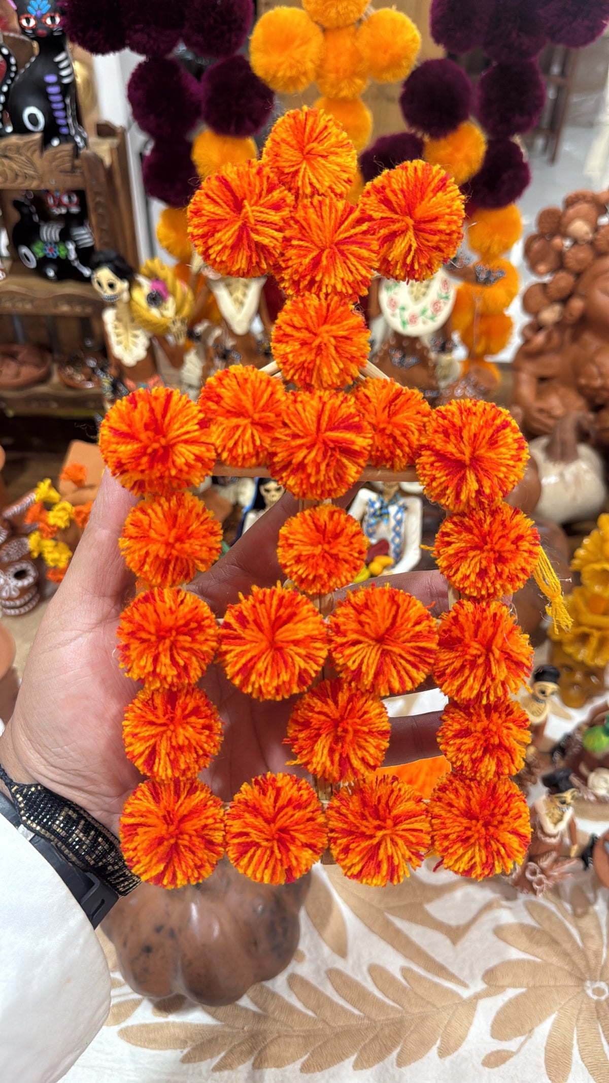 Arreglo cempasúchil para altar noche de ánimas naranja con amarillo mini