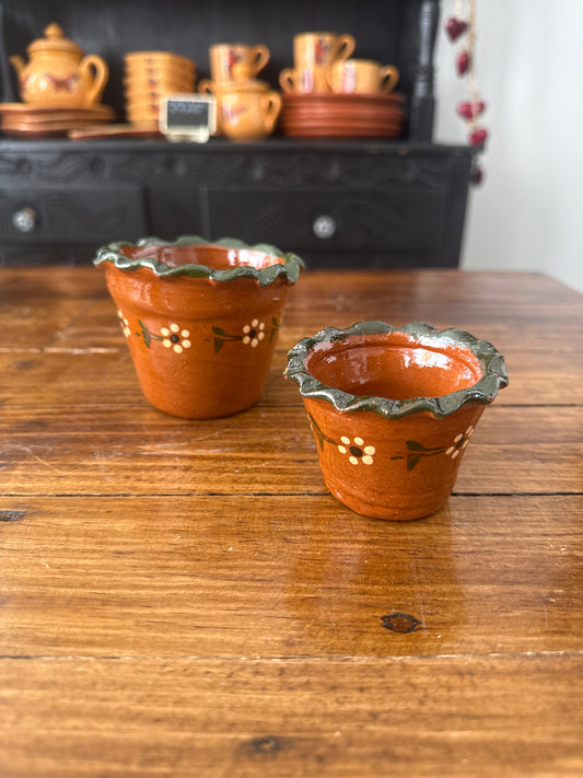 Juego de 2 Maceta de Capula 10 cms de alto