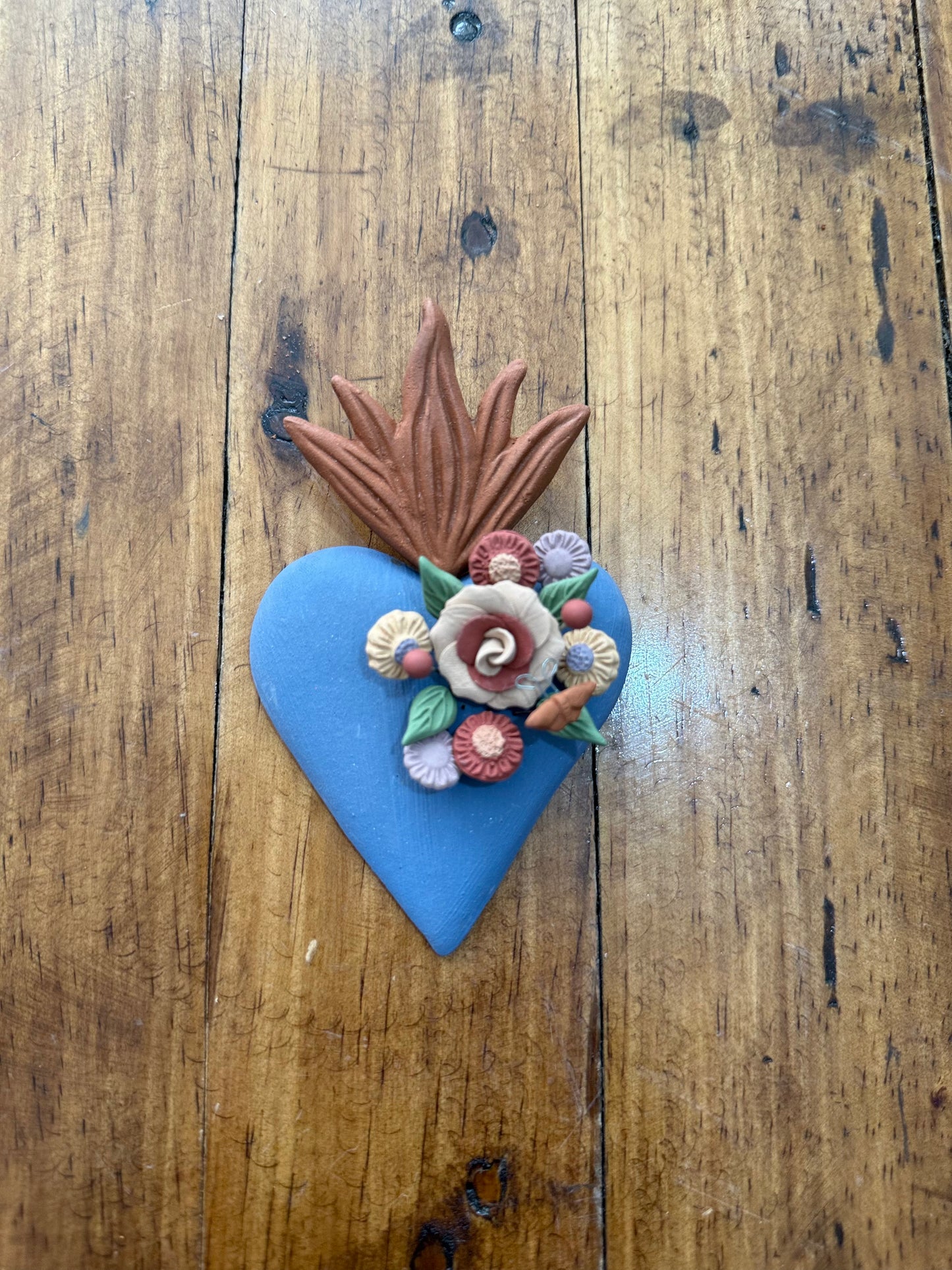 Corazón azul 16 Cms Metepec