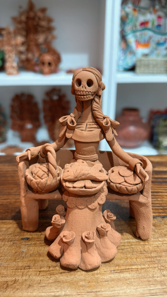 Catrina con panes colección día de muertos