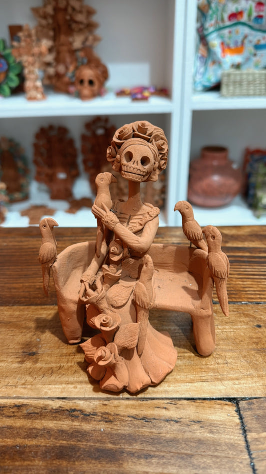 Catrina con loros colección día de muertos