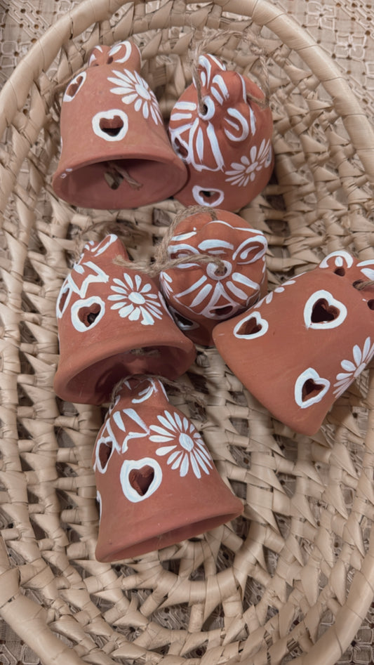Set de 6 campanas esferas de navidad