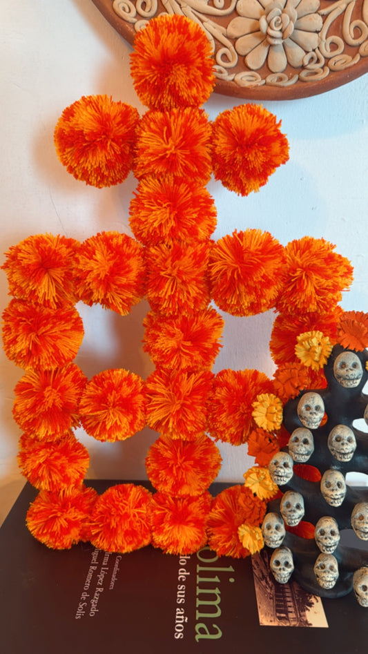 Altar de flores de pompones modelo 4 noche de ánimas