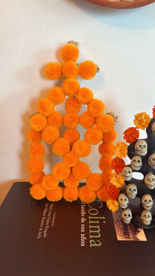 Altar de flores de pompones modelo 5 noche de ánimas