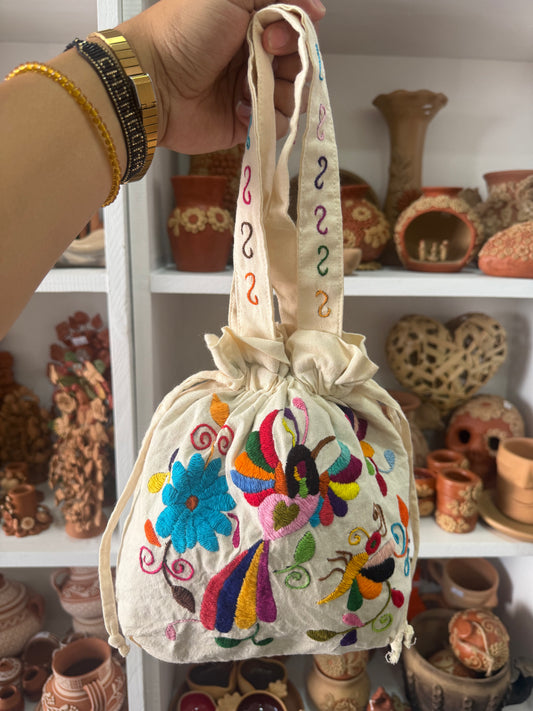 Bolsa alhajero otomí multicolor colibrí